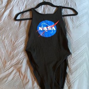 Black body suit with NASA logo